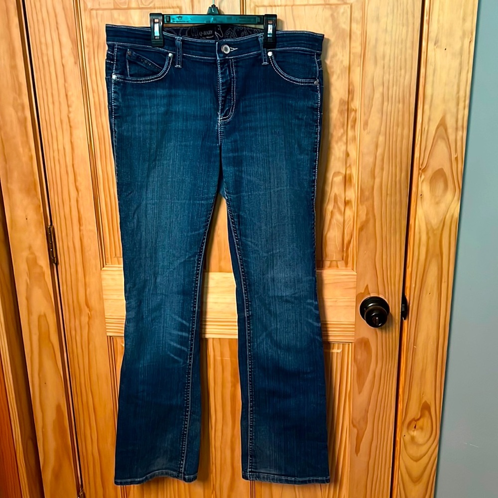 Size 11/12x 34 Wrangler Q- Baby jeans.